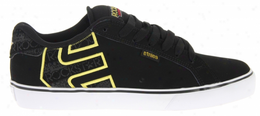 Etnies Rockstar Fader Vukc Skate Shoes Black/yellow/black