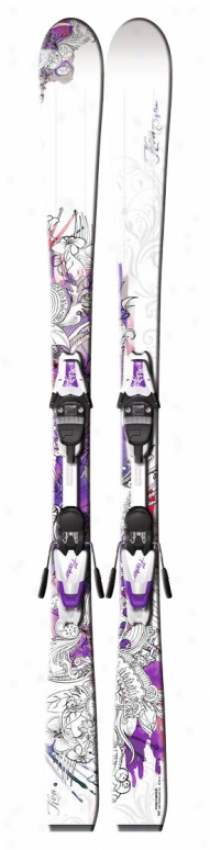 Fischer Koa 73 Skis W/ V9 Ms Bndings White/pink