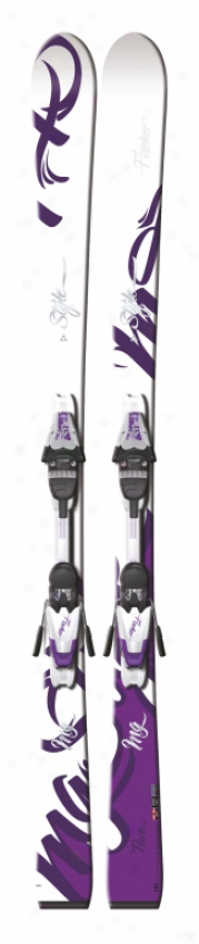 Fischer Pure Rf Skis W/ V9 Rf My Style Bindings White/violet