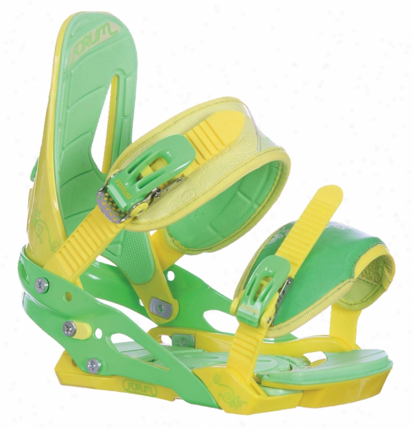 Forum Faction Snowboard Bindings Neon