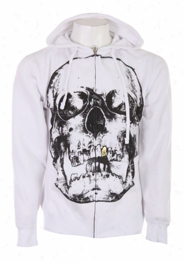 Forum Skull Zip Hoodie White