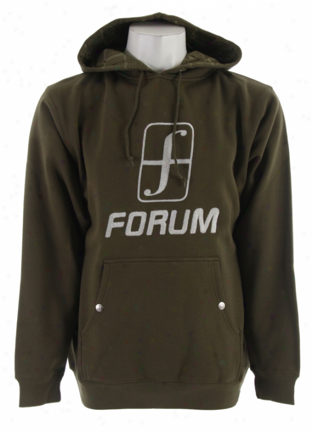 Forum Thick Yarn Logo Hoodie Olive