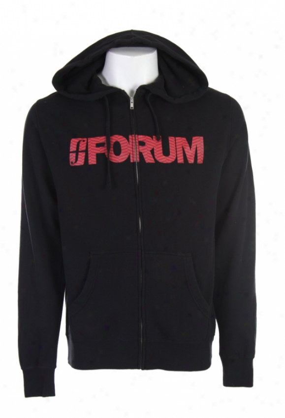 Forum Wordmark Full Zip Hoodie Black