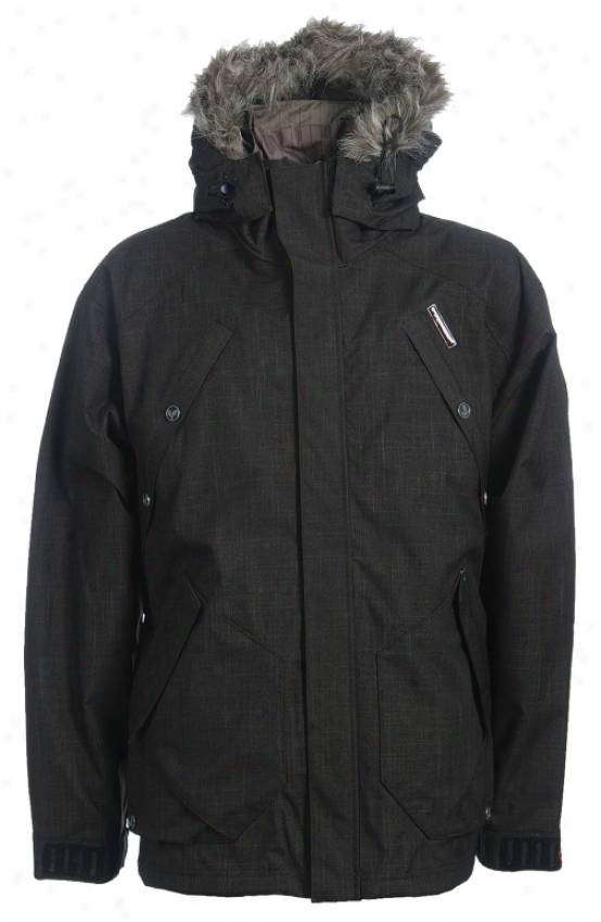 Foursquare Adams Snowboard Jacket Black Hatch