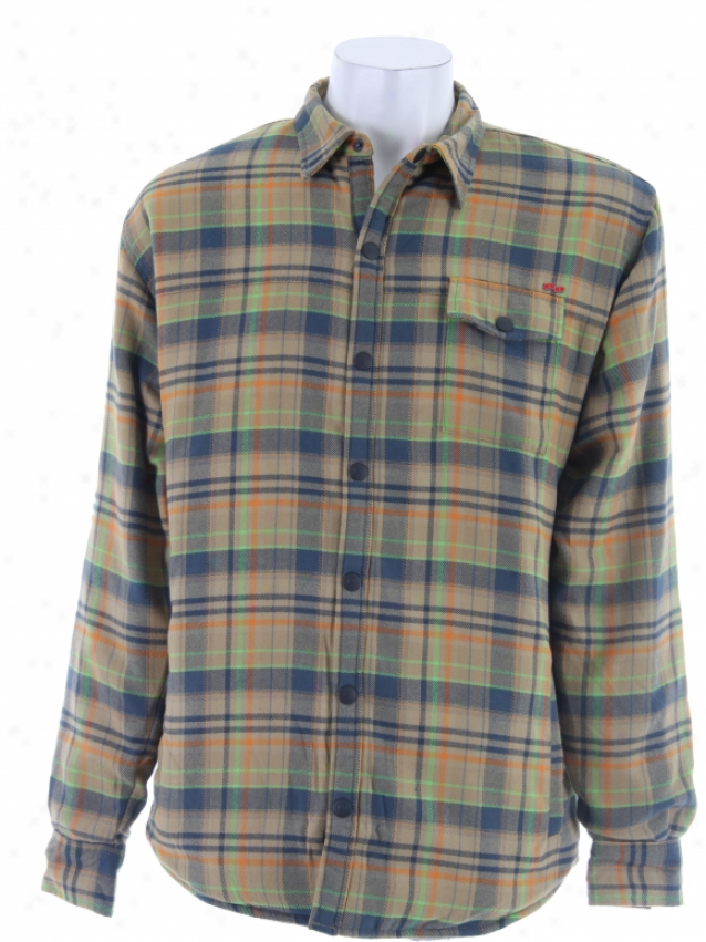 Foursquare Flanenl Insulato Fleece Shirt Crossroad Grain