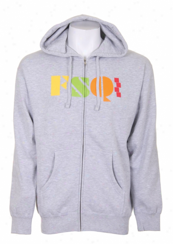 Foursquare Fsq Full Zip Hoodie Athletic Heath