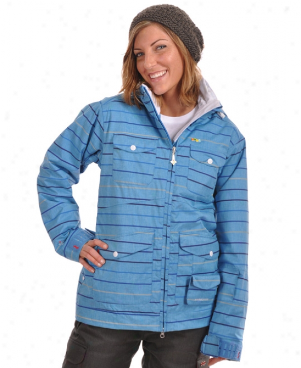 Foursquare Heath Snowboard Jacket Rrgatta Little Stripes