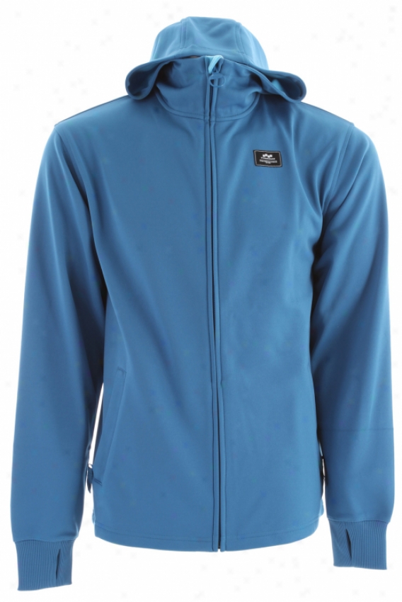 Foursquare Hinge Bonded Fleece Blue Print