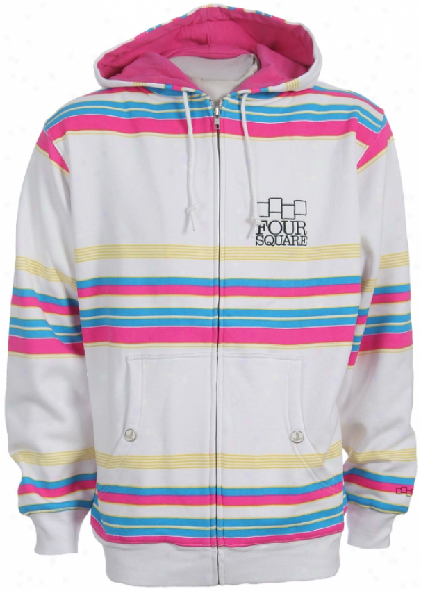 Foursquare Holiday Polo Stripes Zip Hoodie Of a ~ color