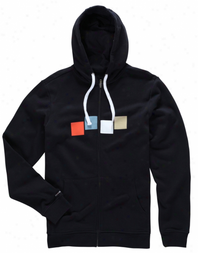 Foursquare Icon Color Fullzip Hoodie Blackout