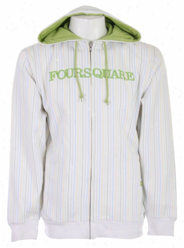 Foursquare Multi-color Pinstripe Hoodie Pale Multicolor Pin