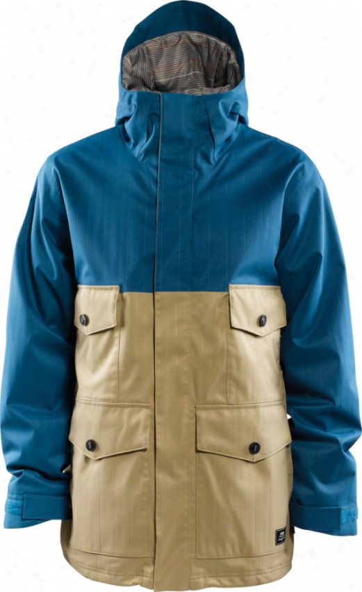 Foursquare Ply Snowboard Jacket Blue Print/grain