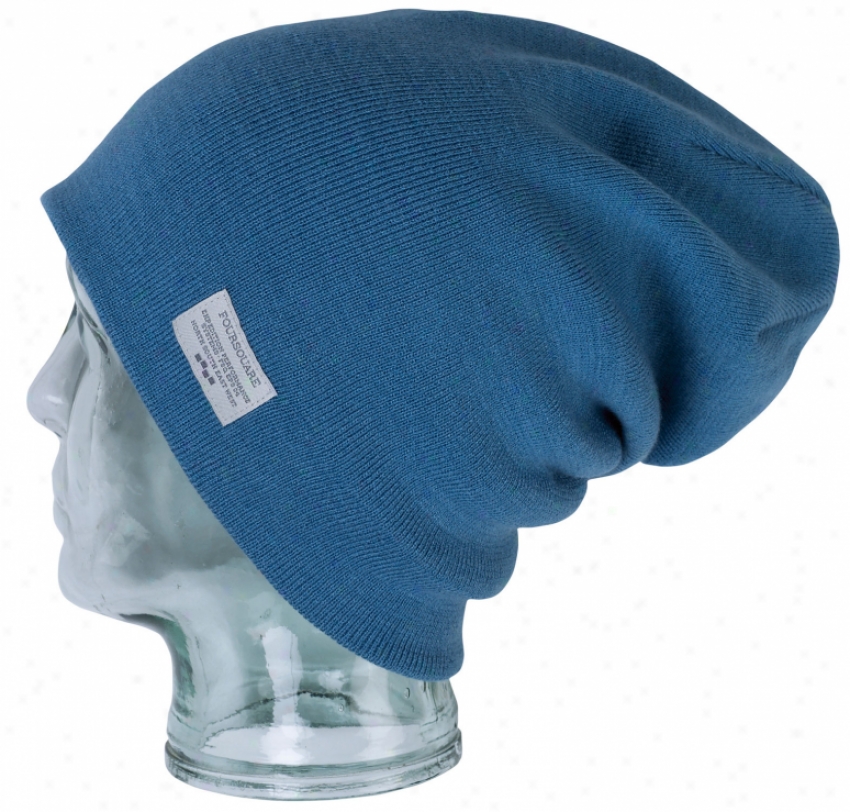 Foursquare Solid Slouch Beanie Bluebird