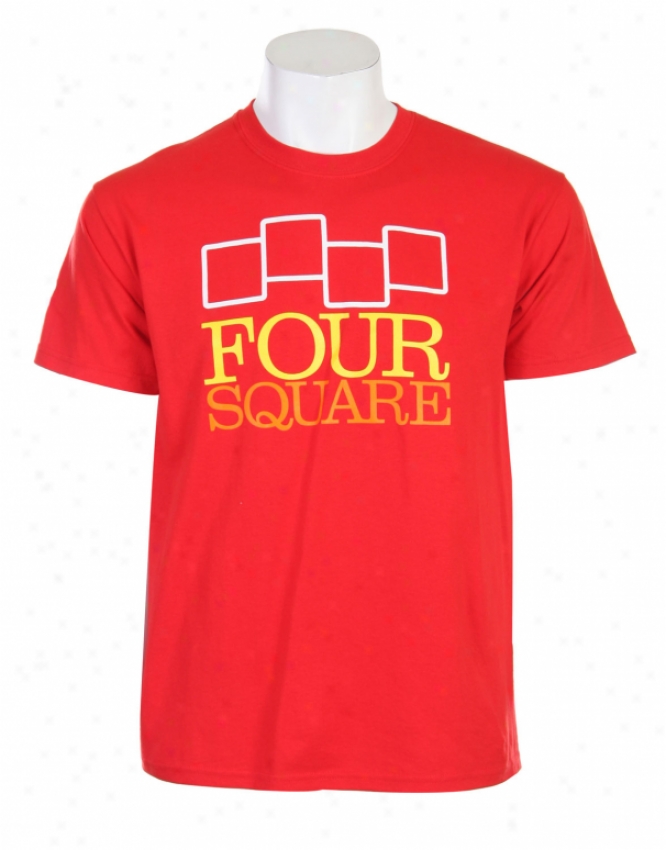 Foursquare Stacker T-shirt Crimson