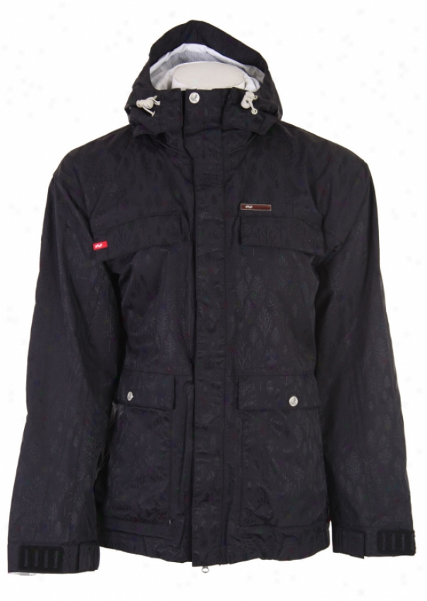 Foursquare Stevo Snowboard Jacket Negro Trees