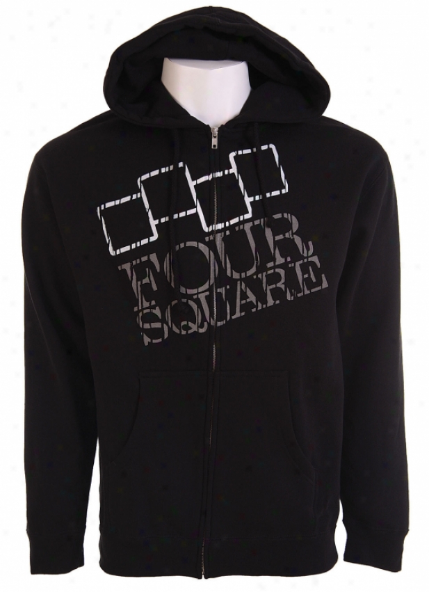 Foursquare Tree Knockout Zip Hoodie Black