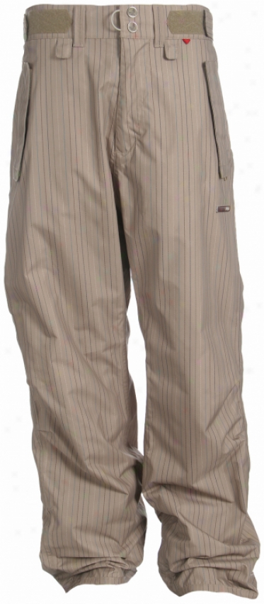 Foursquare Zacoby Snowboard Pants Tan Multicolor Pin