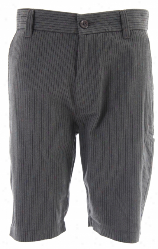 Fox Essex Pinstripe Weak Shorts Charcoal Heather