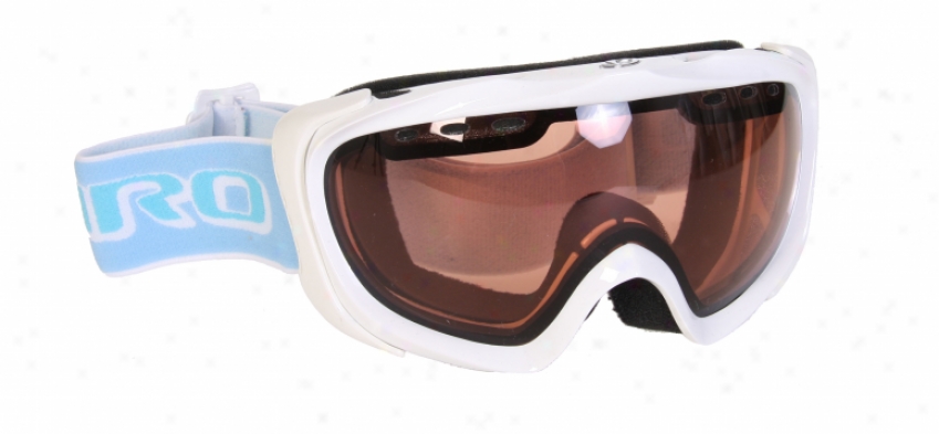 Giro Lyric Snowboard Goggles Gloss White/nlue Swirls/rose 52 Lens