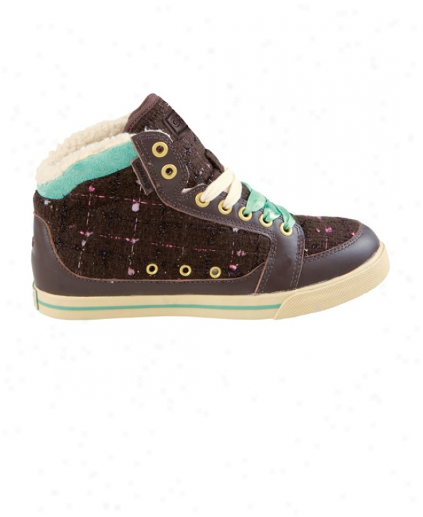 Gravis Lowdown Hi Cut Skate Shoes Chocolate Tweed