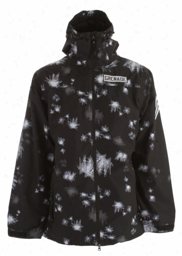 Grenade Blast Camo Snowboard Jacket Black