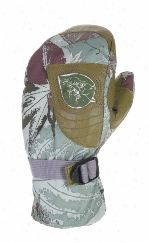 Grenade Flora Snowboard Mitts Dk Green