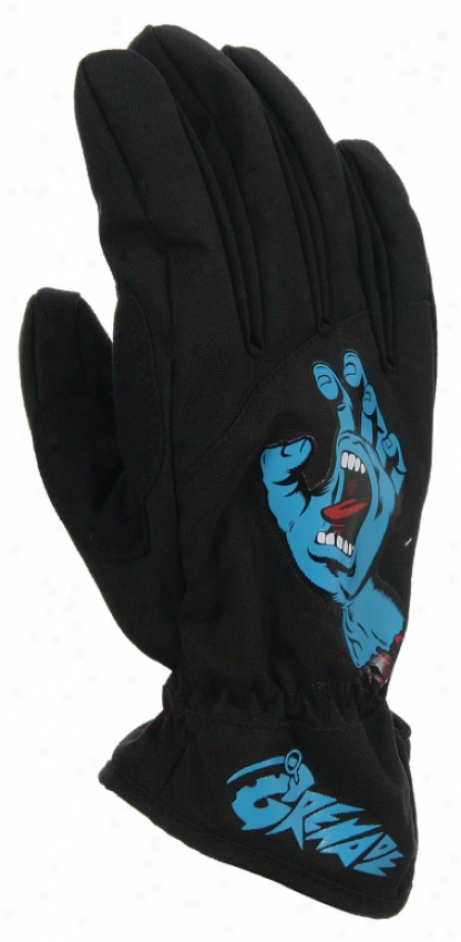 Grenaxe Screaming Hand Snowboard Gloves Black