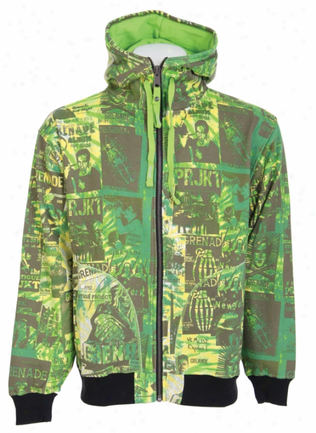 Grenade Skelter Full Zip Hoodie Green