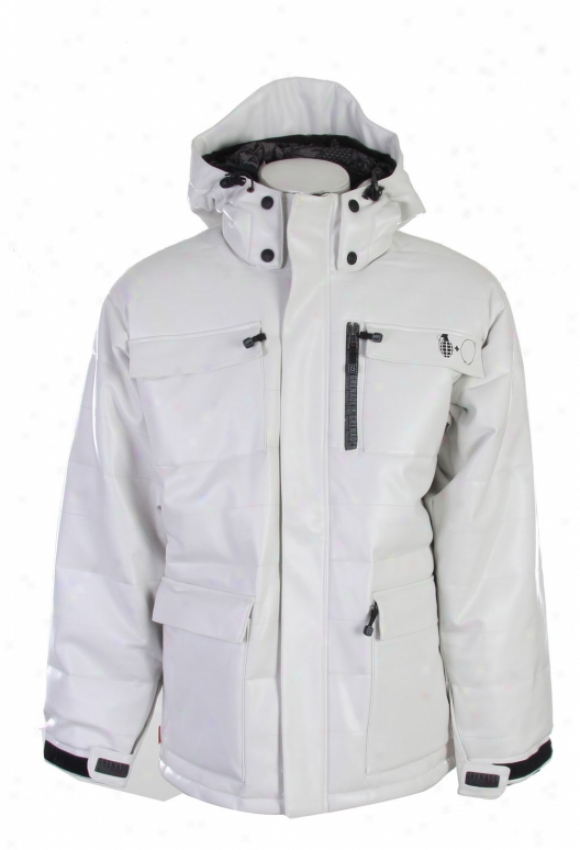 Grenade Southface Snowboard Jacket White Leather