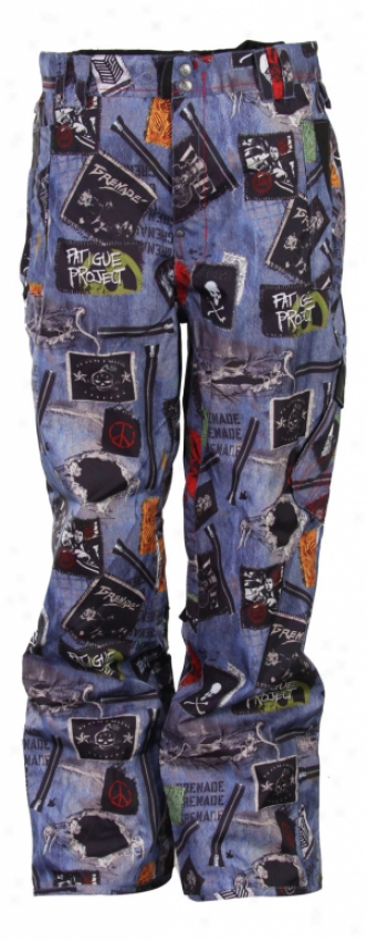 Grenade Squadron Snowbboard Pants Acid Denim