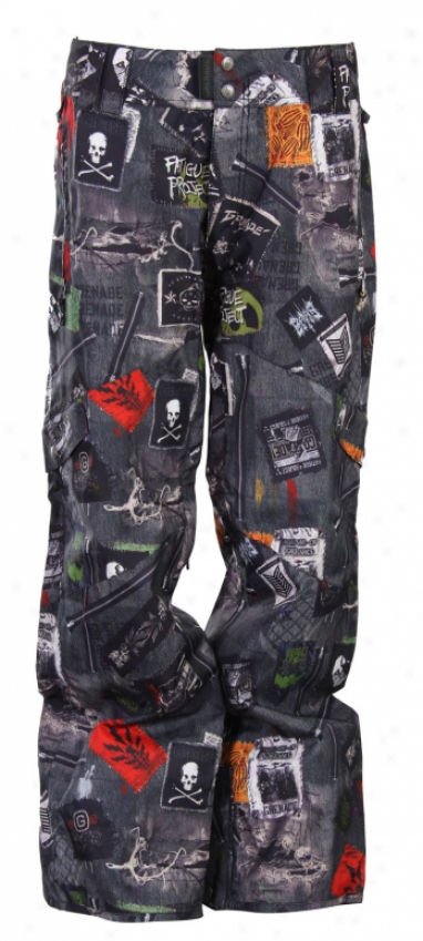 Grenade Throw Back Snowboard Pants Acid Denim