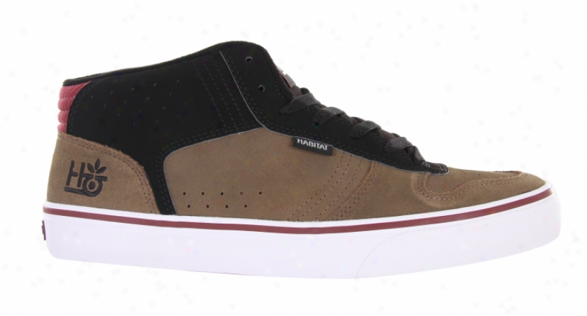 Habitat Ibex Suede Skate Shoes Olive