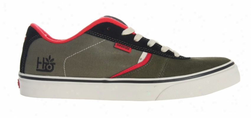 Habitat Lark Skate Shoes Insecta Olive/black