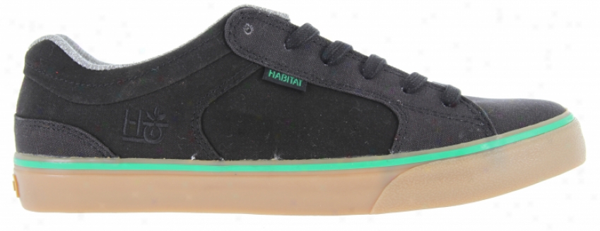 Habitat Vireo Vulc/vegan Skate Shoes Black/bio Lumen