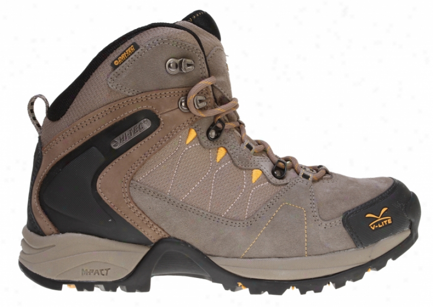 Hitec V-lite Buxton Mid Wp Hiking Shoes Smokey Brown/taupe/sunflower