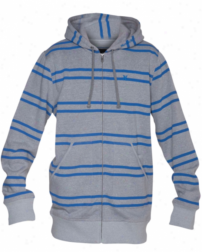 Hurley Foundry Stripe Hoodie Heather White