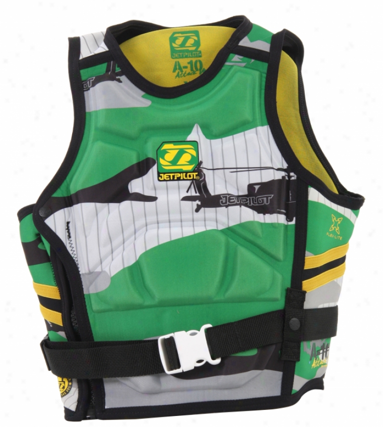 Jet Pilot A-10 Molded S/e Comp Wakeboard Vest Green