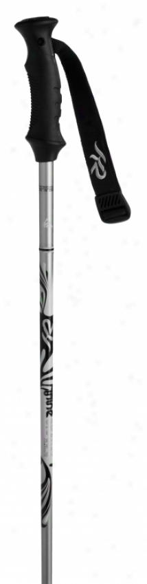 K2 3 Karat Ski Poles Silver