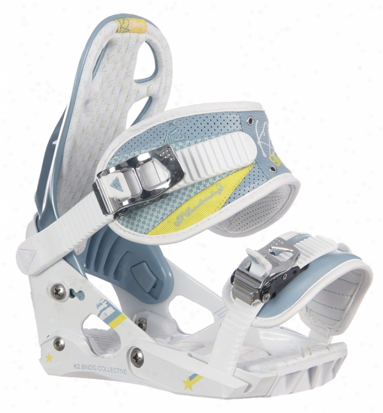 K2 Happiness Snowboard Bindings Blue/white