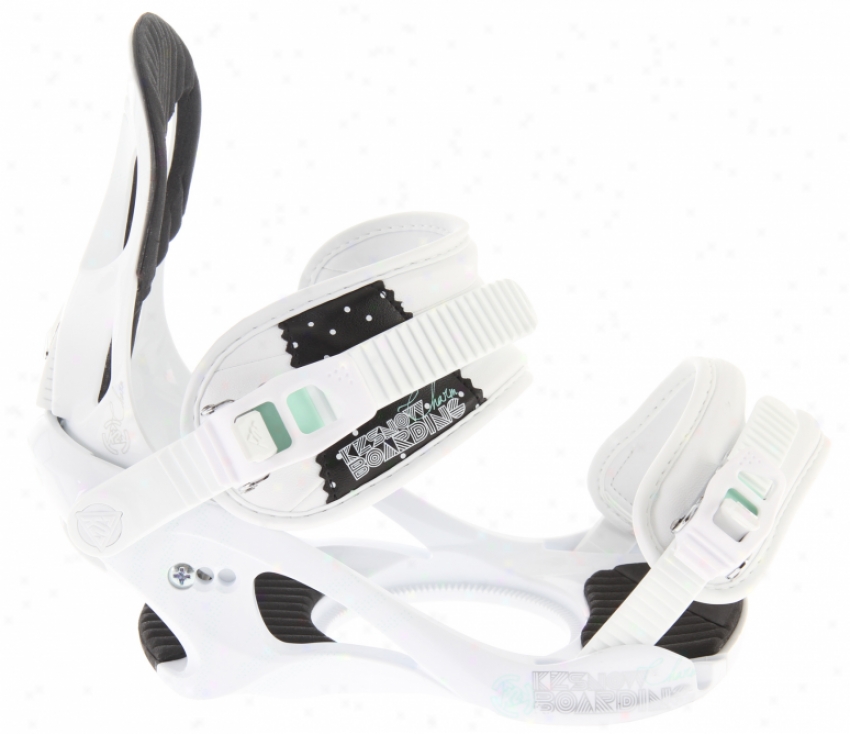 K2 Charm Snowboard Bindings White