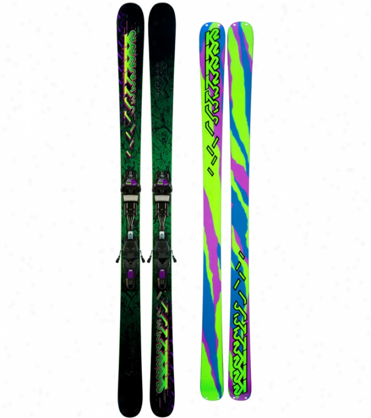 K2 Extreme Skis W/ Marker Griffon Schizofran Bindings