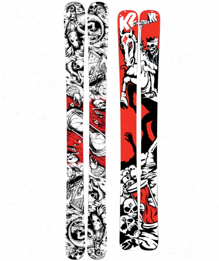 K2 Hell Bent Skis W/ Marker Griffon Schizo Bindings