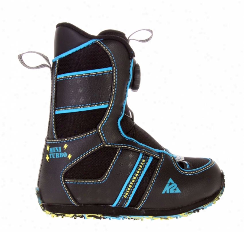 K2 Mini Turbo Snowboard Boots Black