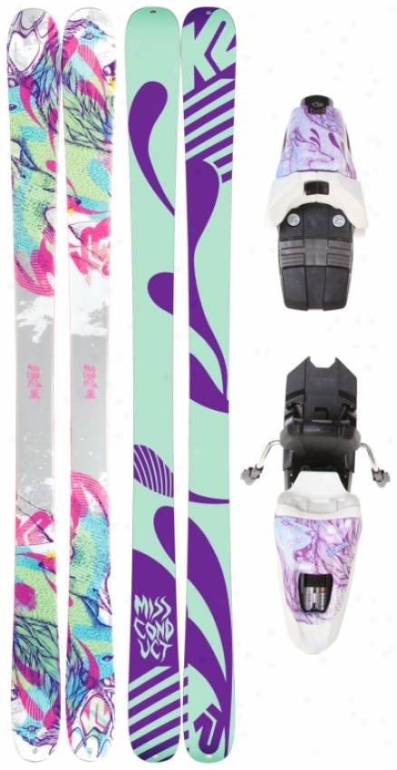 K2 Missconduct Skis W/ 10.0 Free Bindings