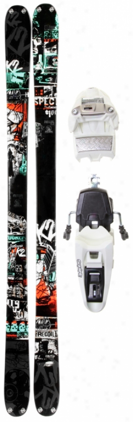 K2 Recoil Skis W/ Marker Squire 11.0 Schizofrantic Bindings