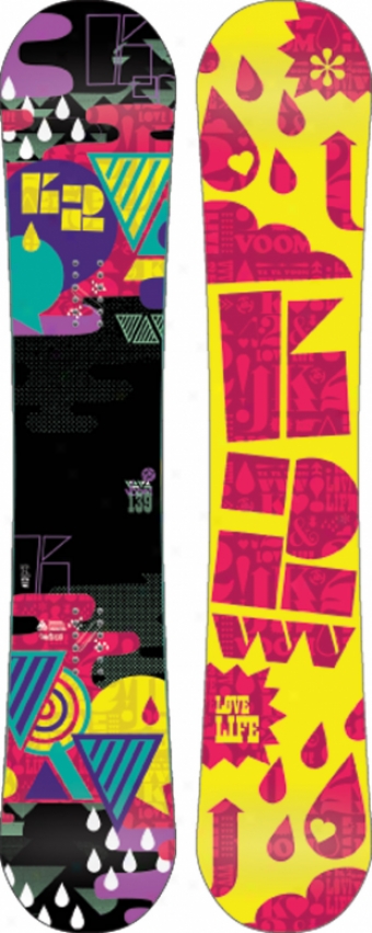 K2 Vavavoom Rocker Snowboard 139 Yellow