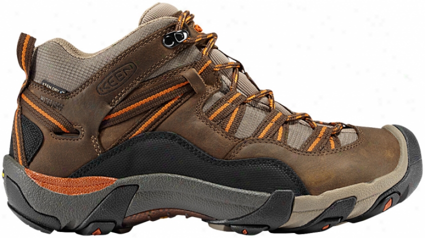 Keen Red Rock Mid Wp Hiking Shoes Slate Black/rust