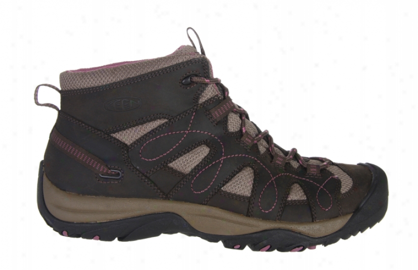 Keen Shasta Mid Hiking Shoes Black Olive/grape Nectar