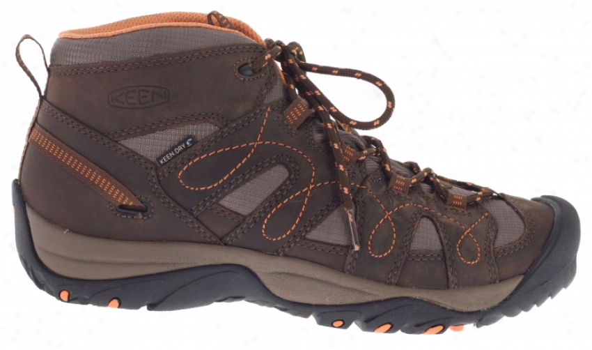 Keen Shasta Mid Wp Hiking Shoes Slate Black/nectarine