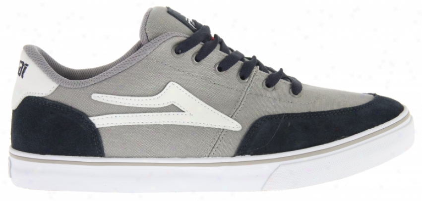 Lakai Encino Skate Shoes Grey/navy Canfas